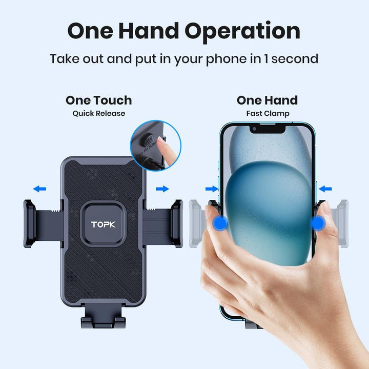 TOPK D33N Phone Mount For Car Dashboard - TOPK Official Store