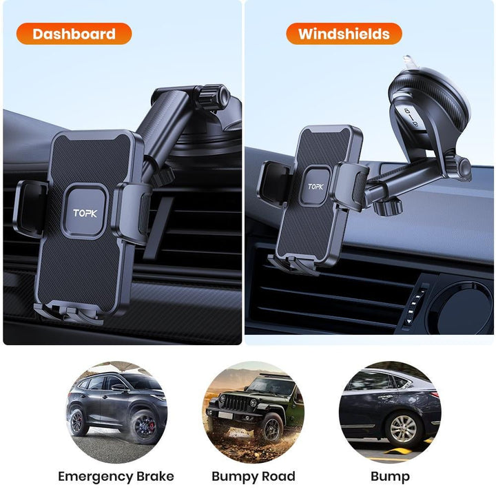 TOPK D33N Phone Mount For Car Dashboard - TOPK Official Store