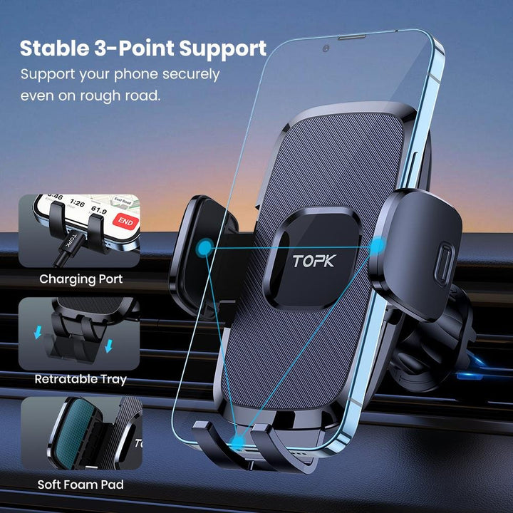 TOPK D35G Phone Mount For Car Air Vent - TOPK Official Store