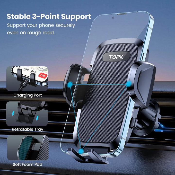 TOPK D36G Phone Mount For Car Air Vent - TOPK Official Store