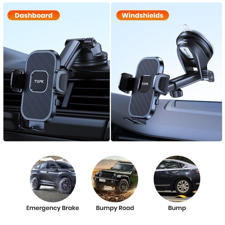 TOPK D38N Phone Mount For Car Dashboard - TOPK Official Store