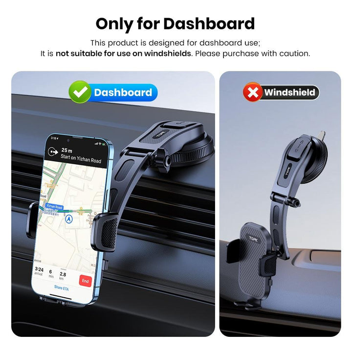 TOPK D42C Phone Mount For Car Dashboard - TOPK Official Store