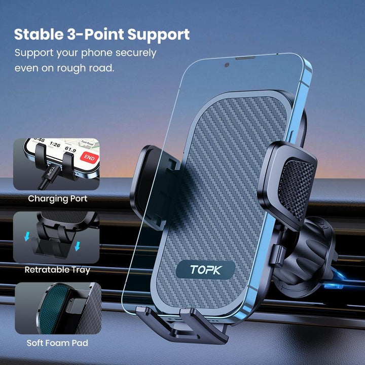 TOPK D43G Phone Mount For Car Air Vent - TOPK Official Store